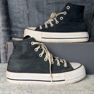 Converse Chuck Taylor All Star Lift Womens 7 Black Platform High Sneaker 560845F